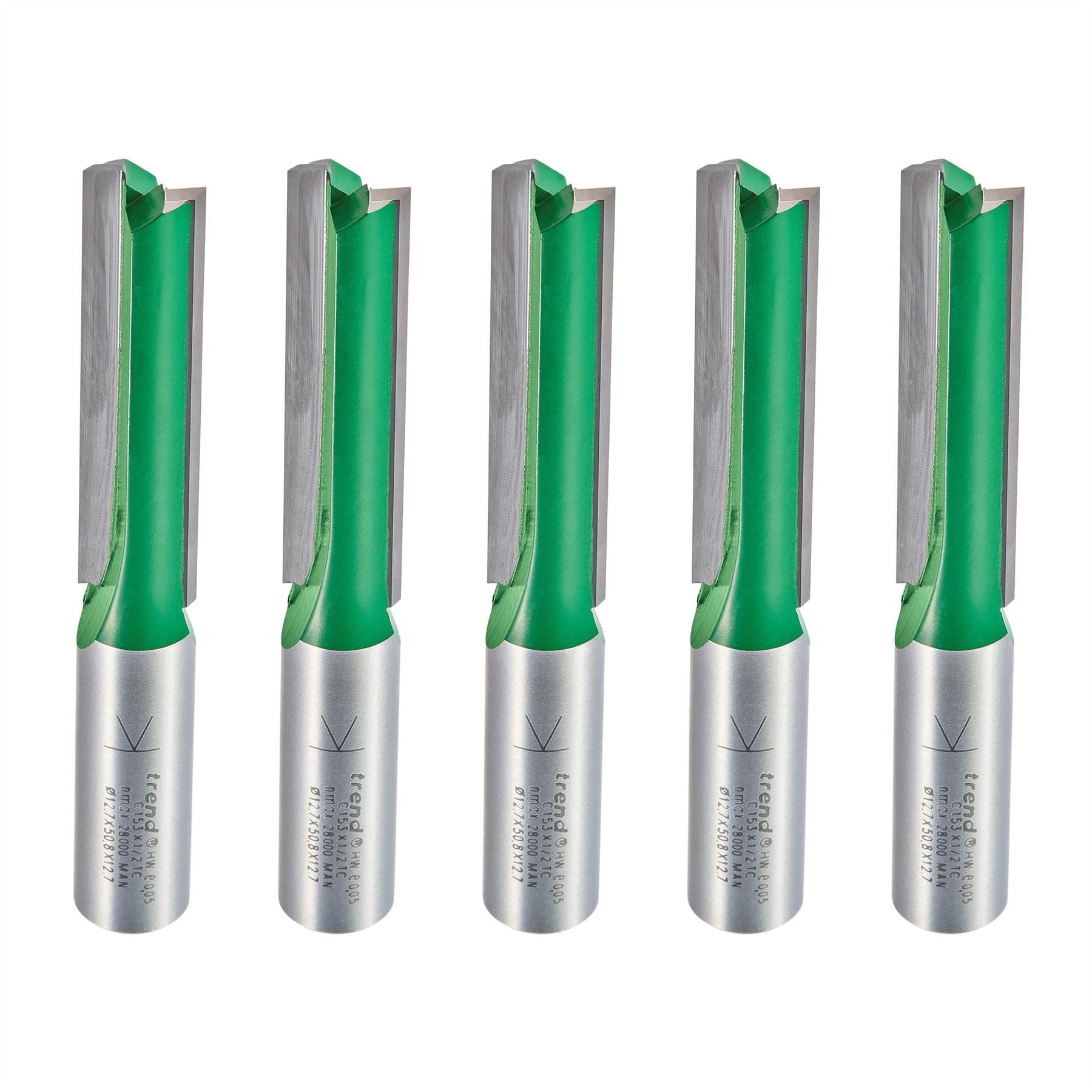 Trend Craft Pro 12.7mm X 50mm (1/2) Shank Worktop Router Cutter Bits - 5 Piece Kitchen Fitters Pack CR/KFP/5 