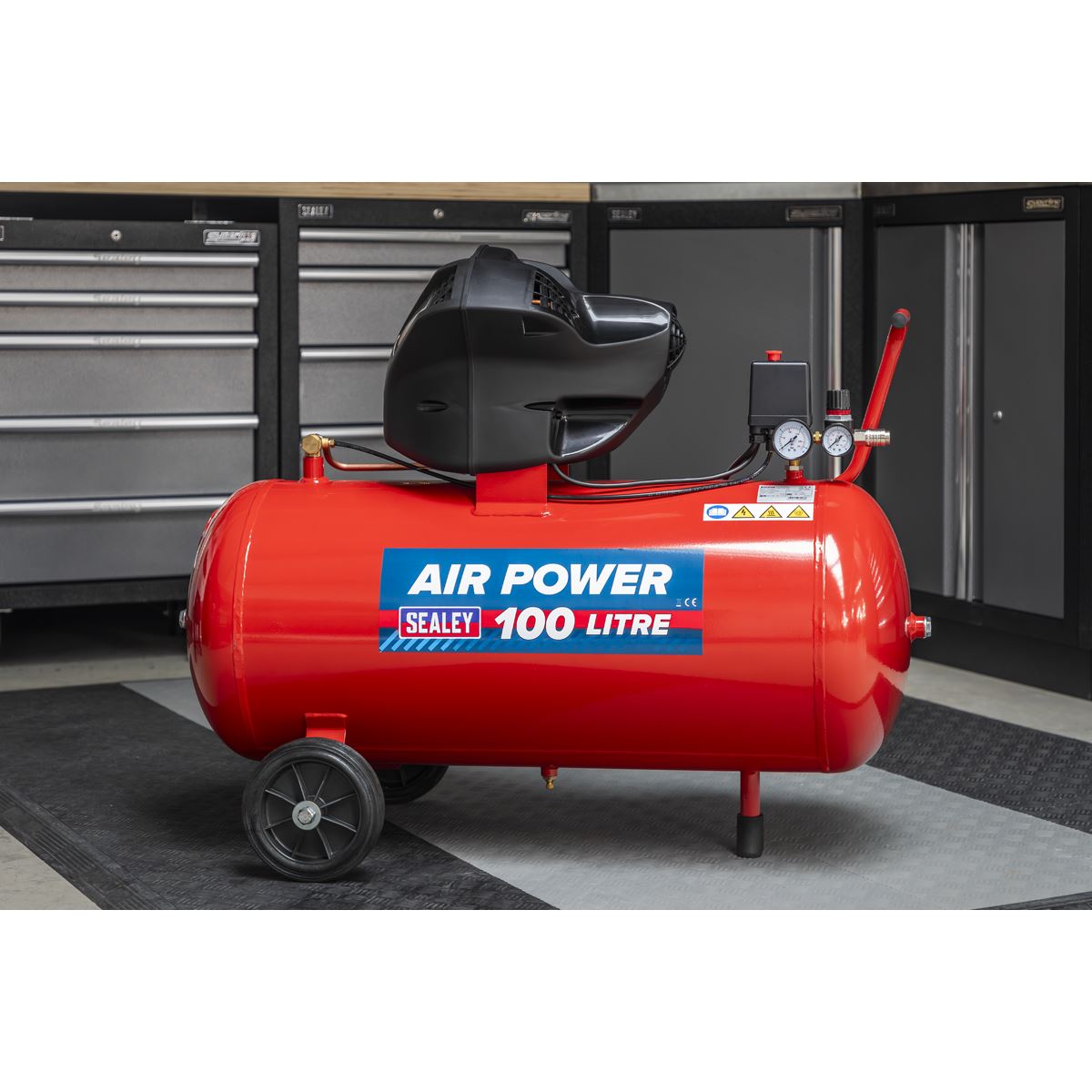 Sealey 100L Oil Free V-Twin Direct Drive Air Compressor 3hp 