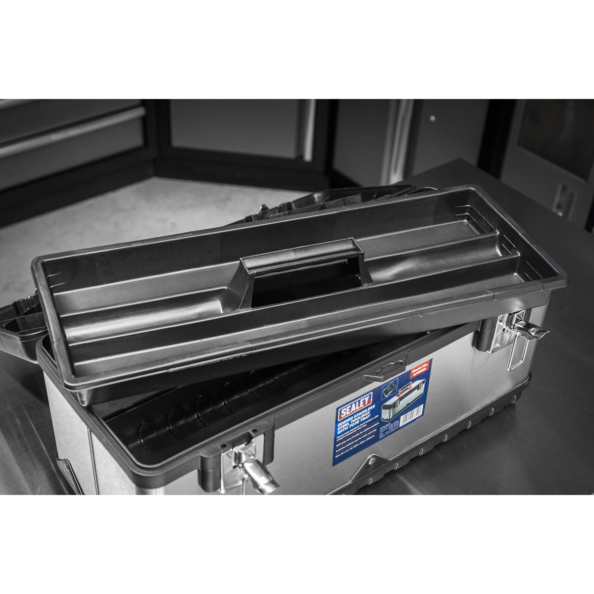 Sealey Stainless Steel Toolbox 505mm with Tote Tray