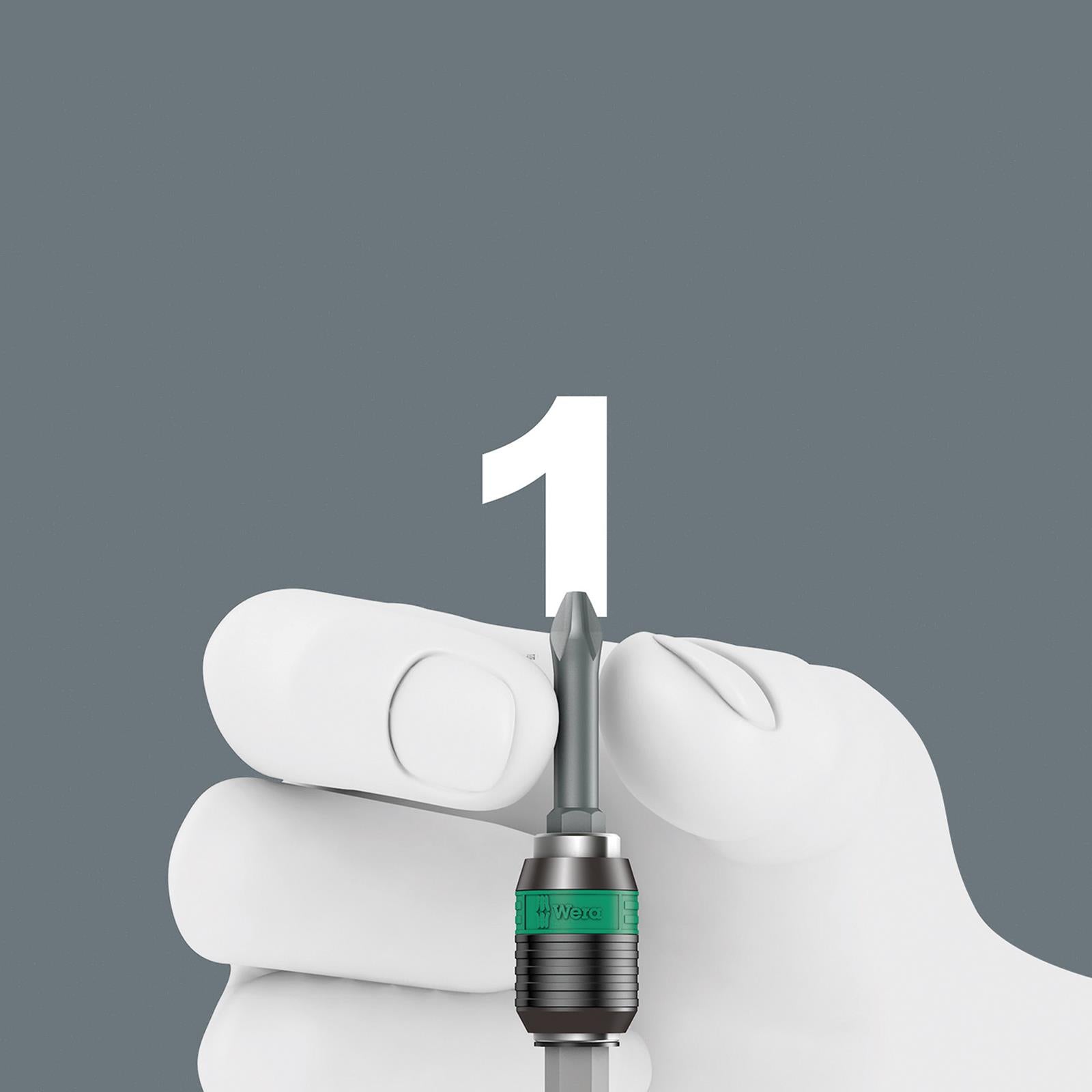 Wera Combination Drill Bit Tap Set HSS 7 Piece 847/7 with Rapidaptor Bit Holder 