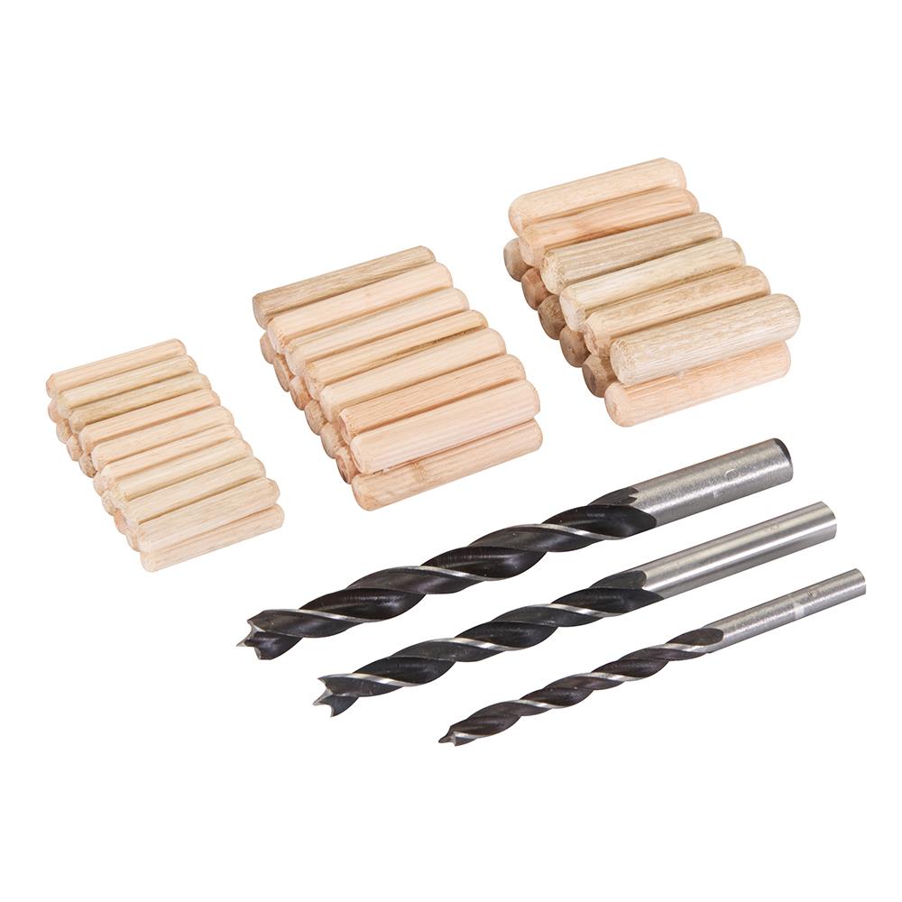 Silverline 47 Piece Dowel & Bit Set 6, 8 & 10mm Wood Boring Steel