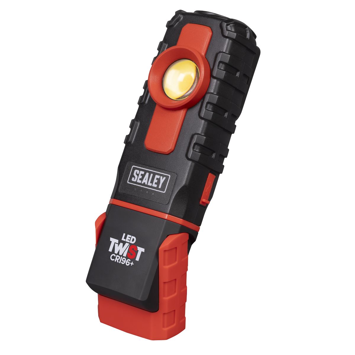 Sealey LED Twist Rechargeable Inspection Light 6W COB LED & 1W SMD LED Colour Match CRI 96+  White Rose Tools