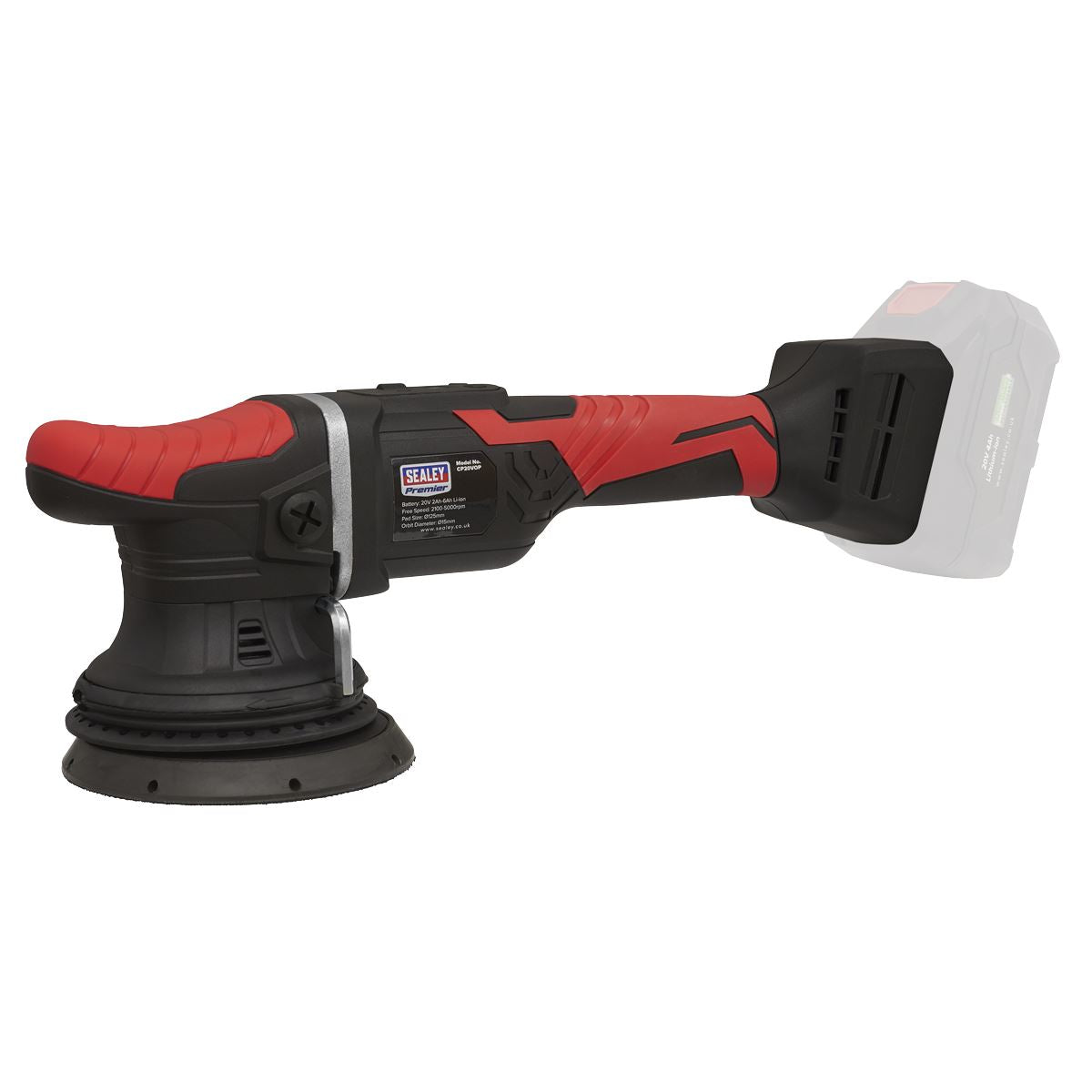 Sealey Premier Cordless Orbital Polisher Ø125mm 20V SV20 Series Lithium-ion - Body Only