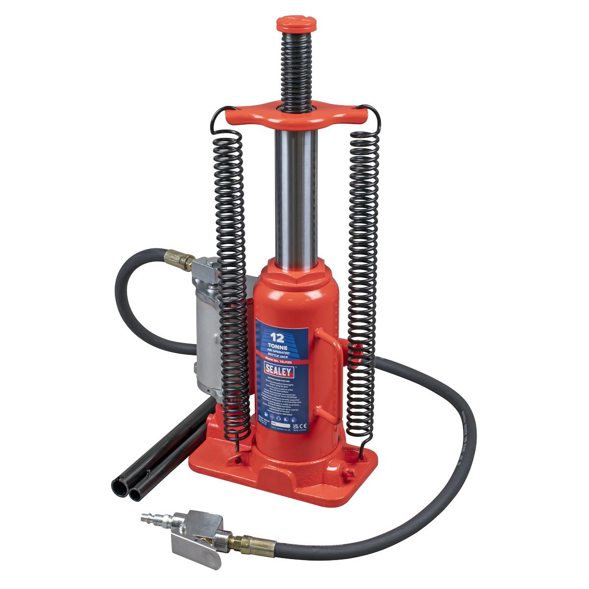 Sealey Air Operated Hydraulic Bottle Jack 12 Tonne  White Rose Tools