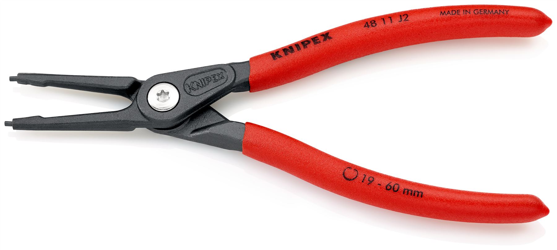 KNIPEX Precision Circlip Pliers for Internal Circlips in Bore Holes 180mm 1.8mm Diameter Tips 40 11 J2