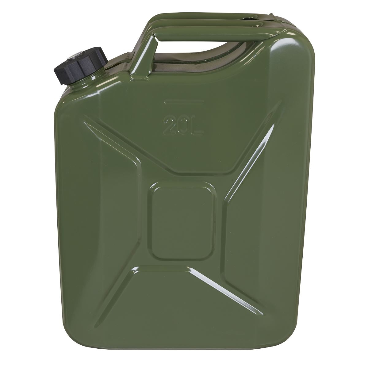 Sealey Screw Cap Metal Jerry Can 20L - Green