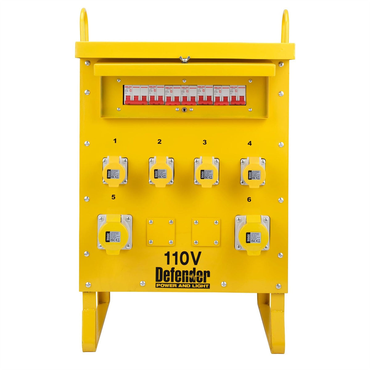 Defender ZE210027 110V 10kVA 3-Phase Transformer 16A/32A 34886  White Rose Tools
