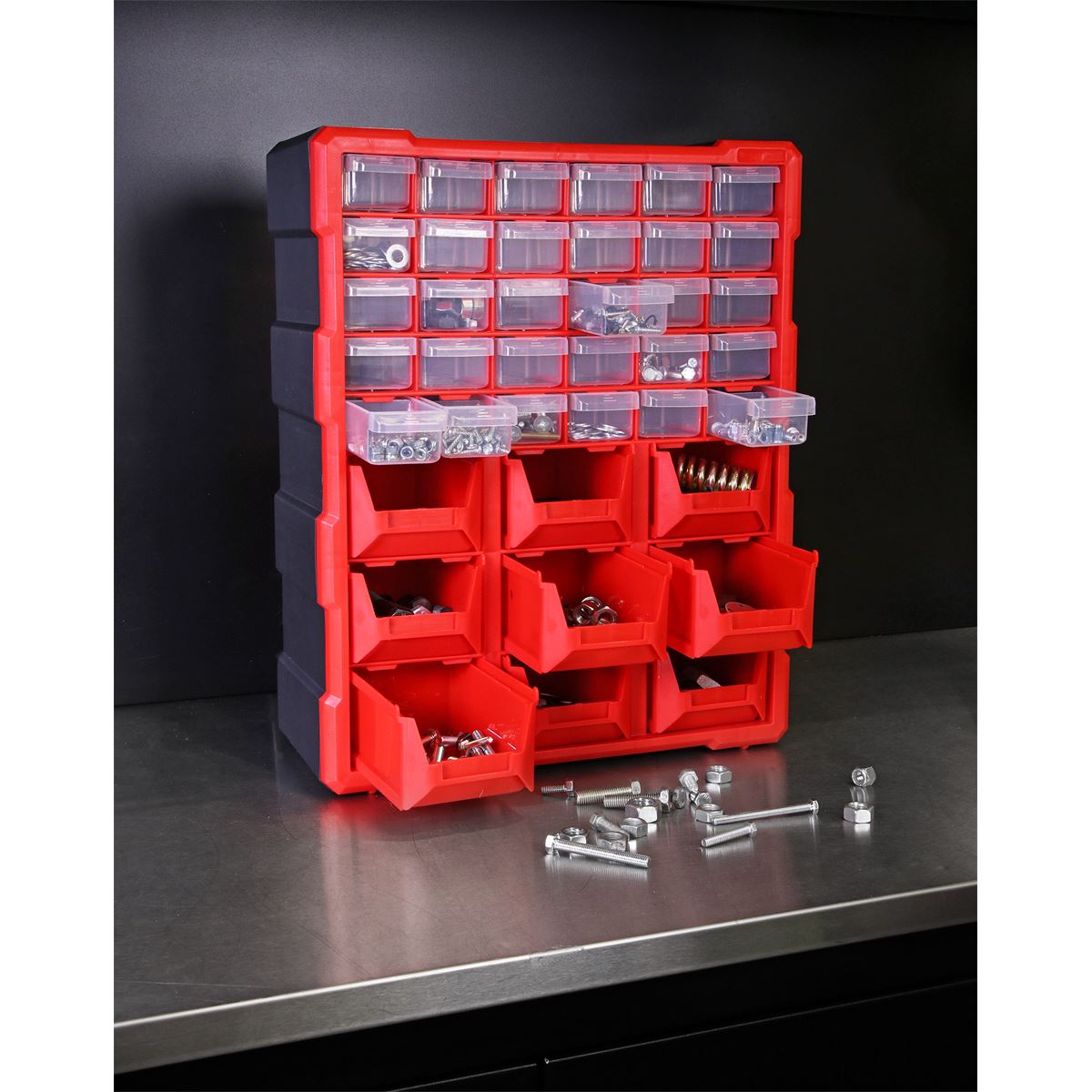 Sealey Cabinet Box 39 Drawer - Red/Black 