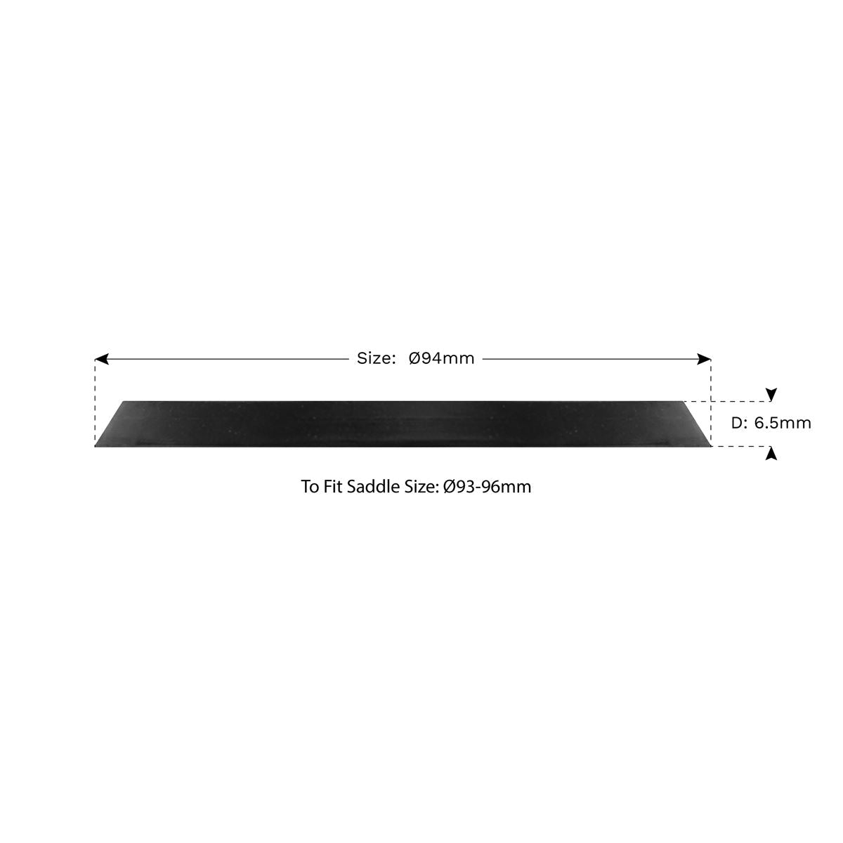 Sealey Safety Rubber Trolley Jack Pad Type B To Fit 93-96mm Saddle