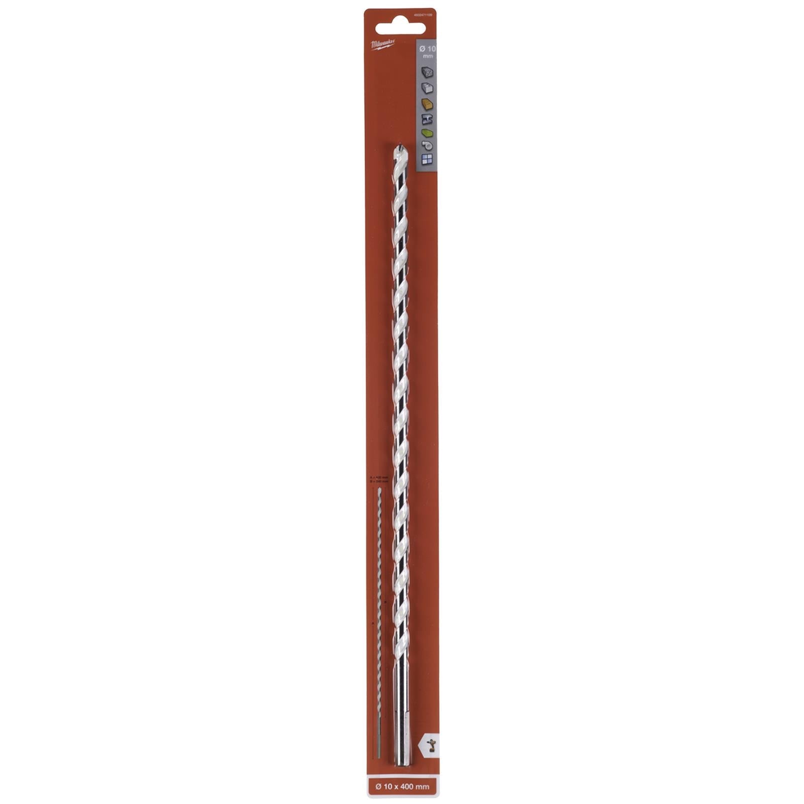 Milwaukee Multi Material Drill Bits Impact Rated TCT for Wood Metal Masonry 