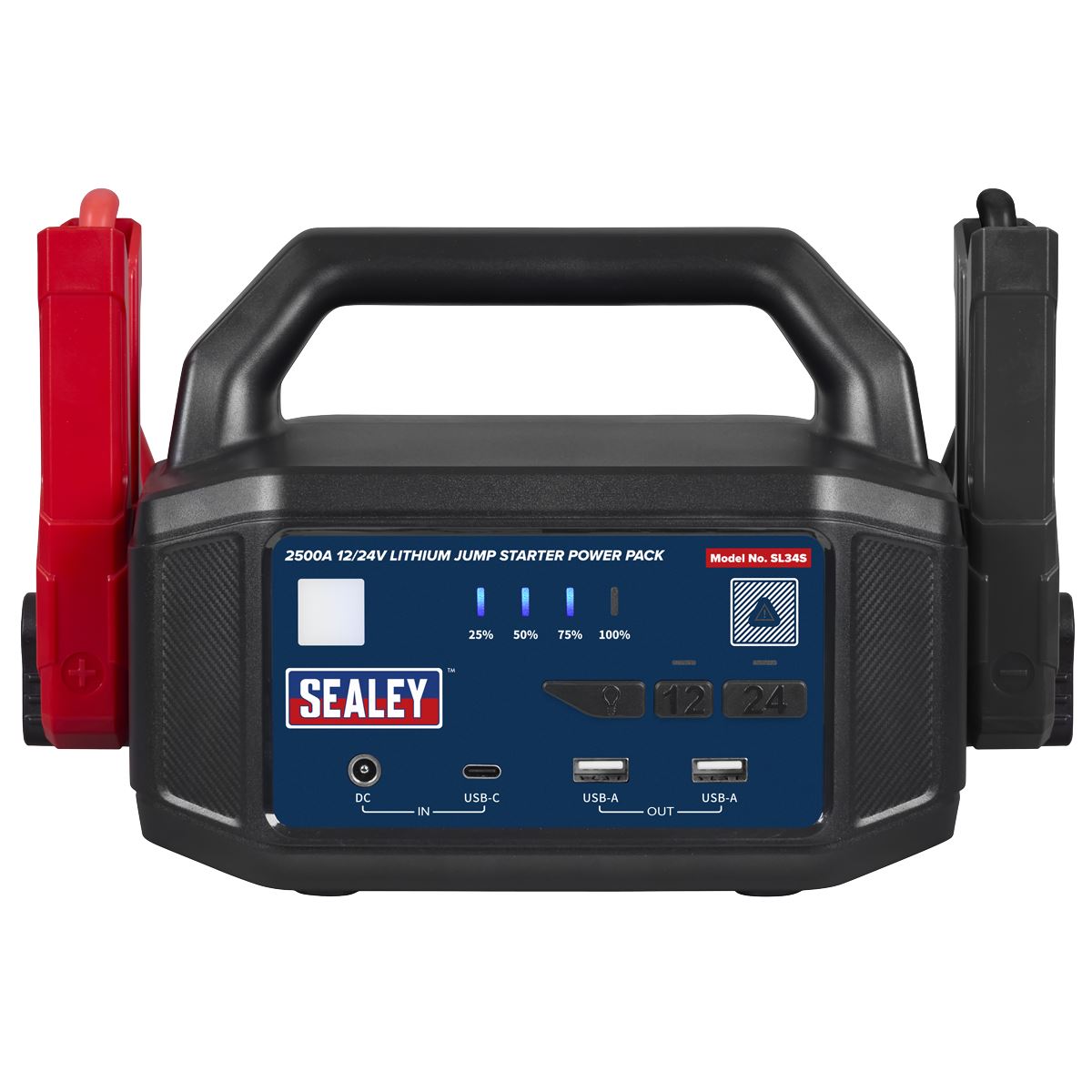 Sealey 2500A 12/24V Lithium Jump Starter Power Pack  White Rose Tools