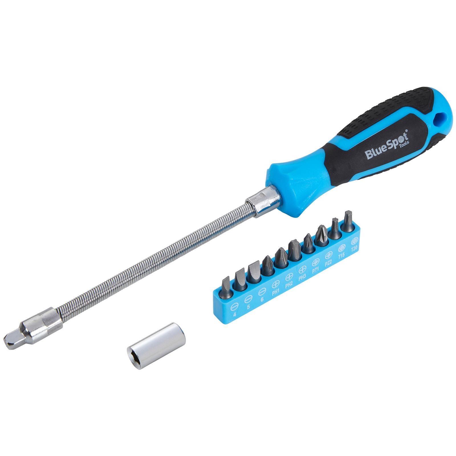 BlueSpot Flexible Screwdriver and Bit Set 12 Piece