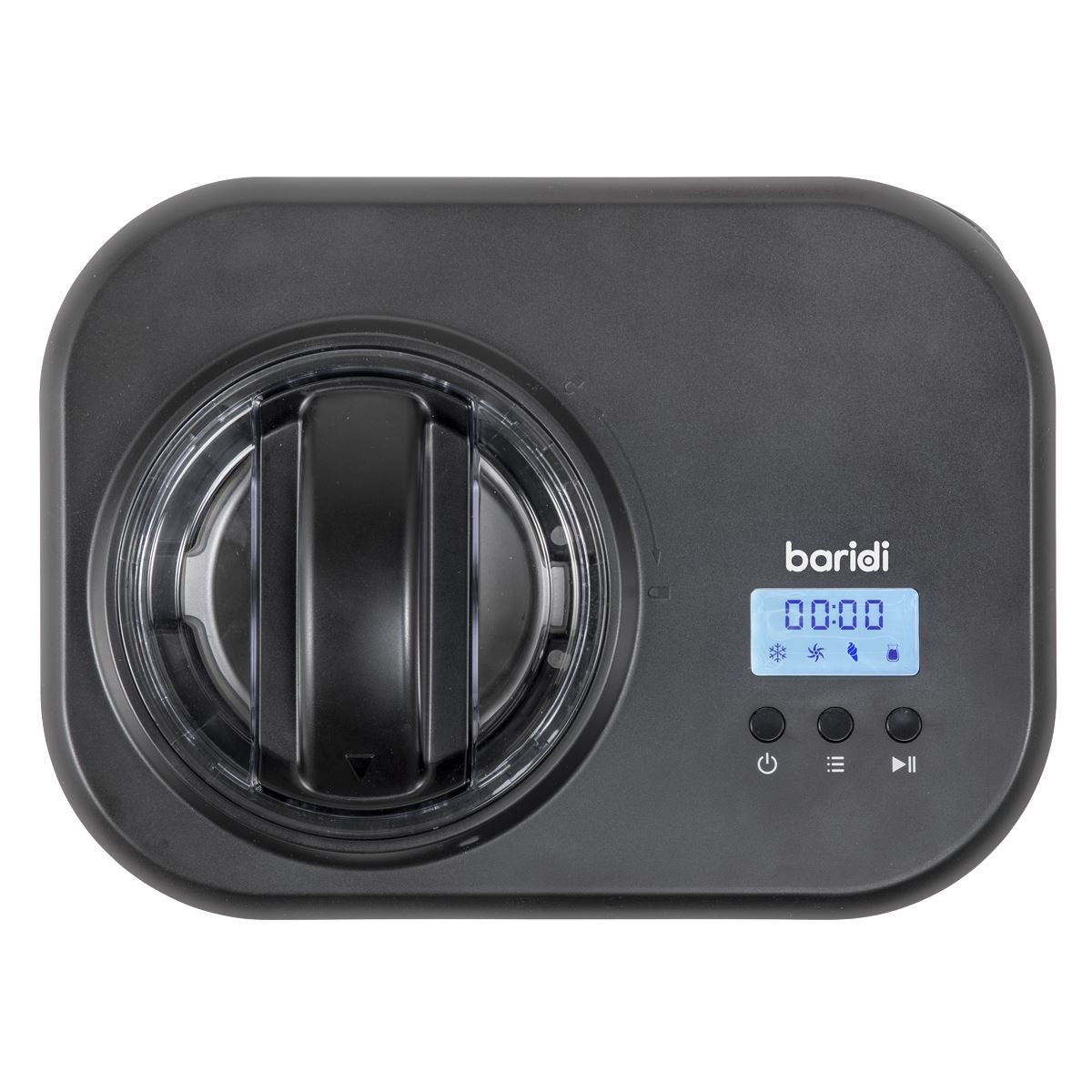 Baridi Automatic Churning Ice Cream Machine 1L - Black  White Rose Tools