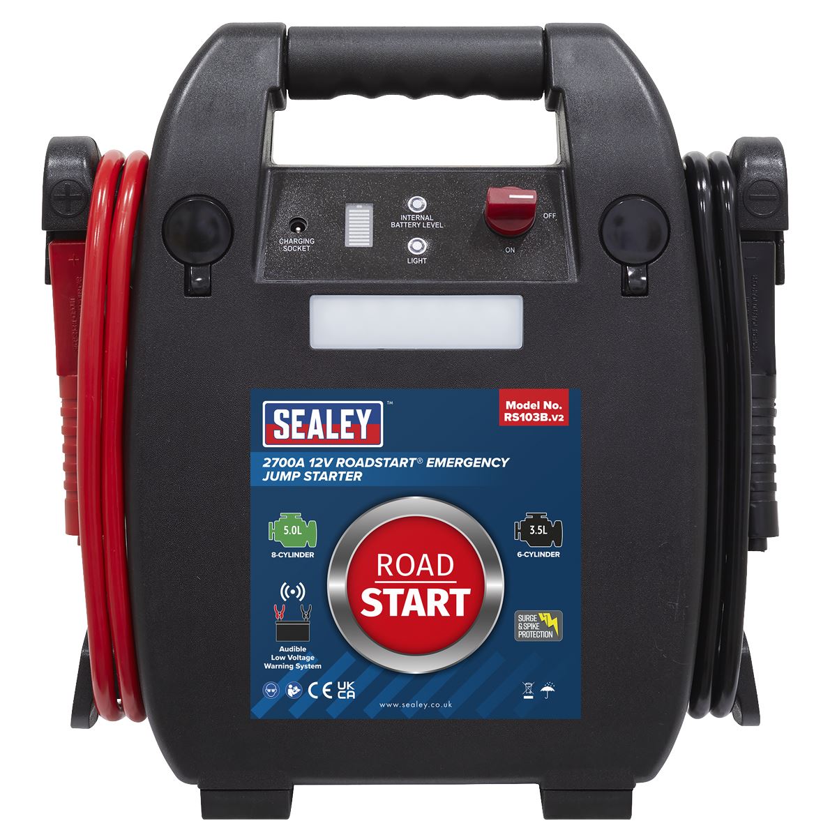 Sealey RoadStart® 12V Emergency 8-Cylinder Jump Starter 5L 