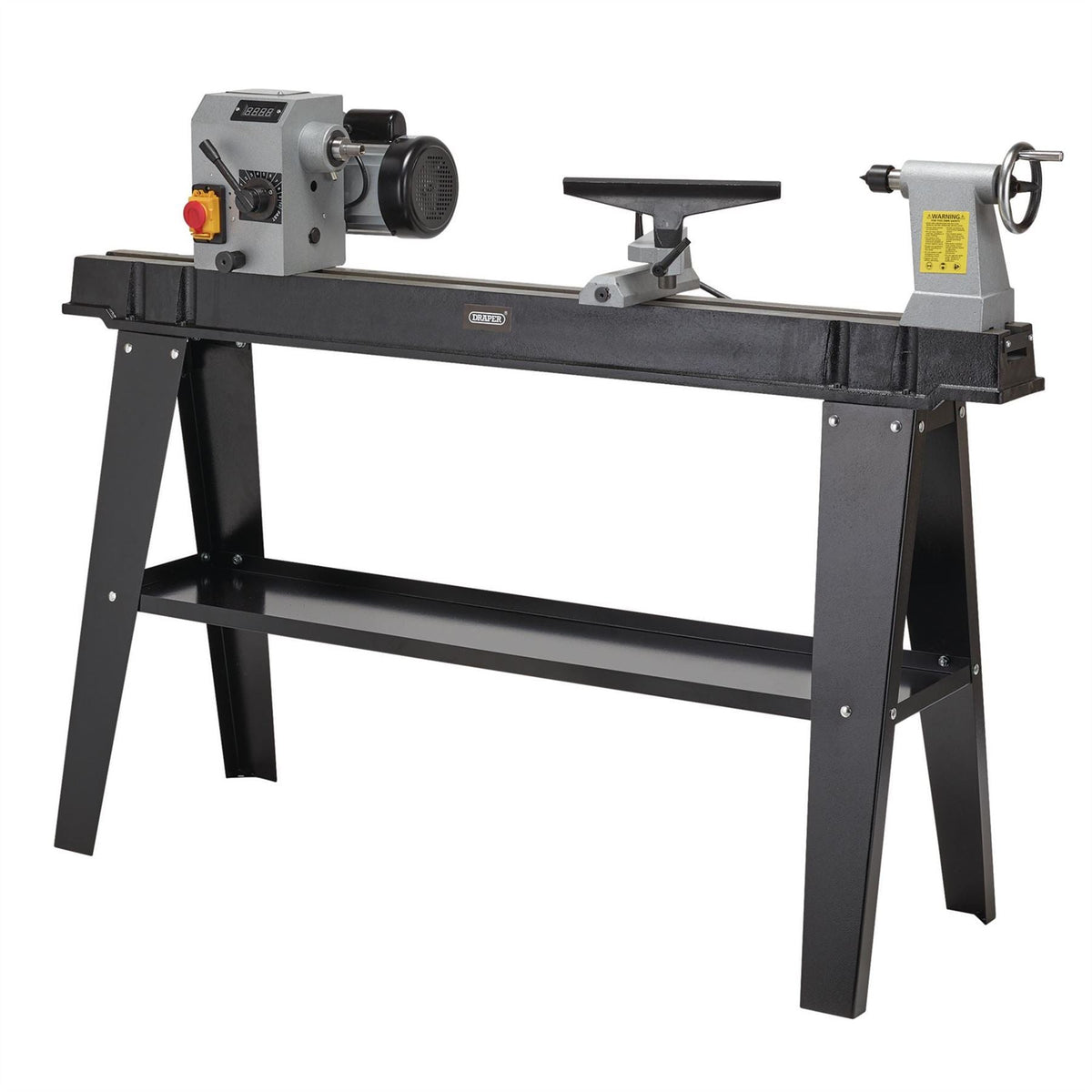 Draper Variable Speed Wood Lathe with Digital Display 750W 60990  White Rose Tools