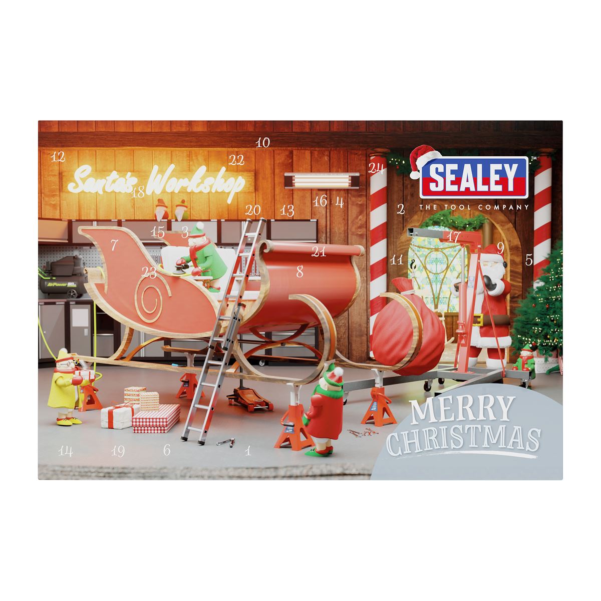 Sealey Premier Advent Calendar Tool Kit 40pc  White Rose Tools