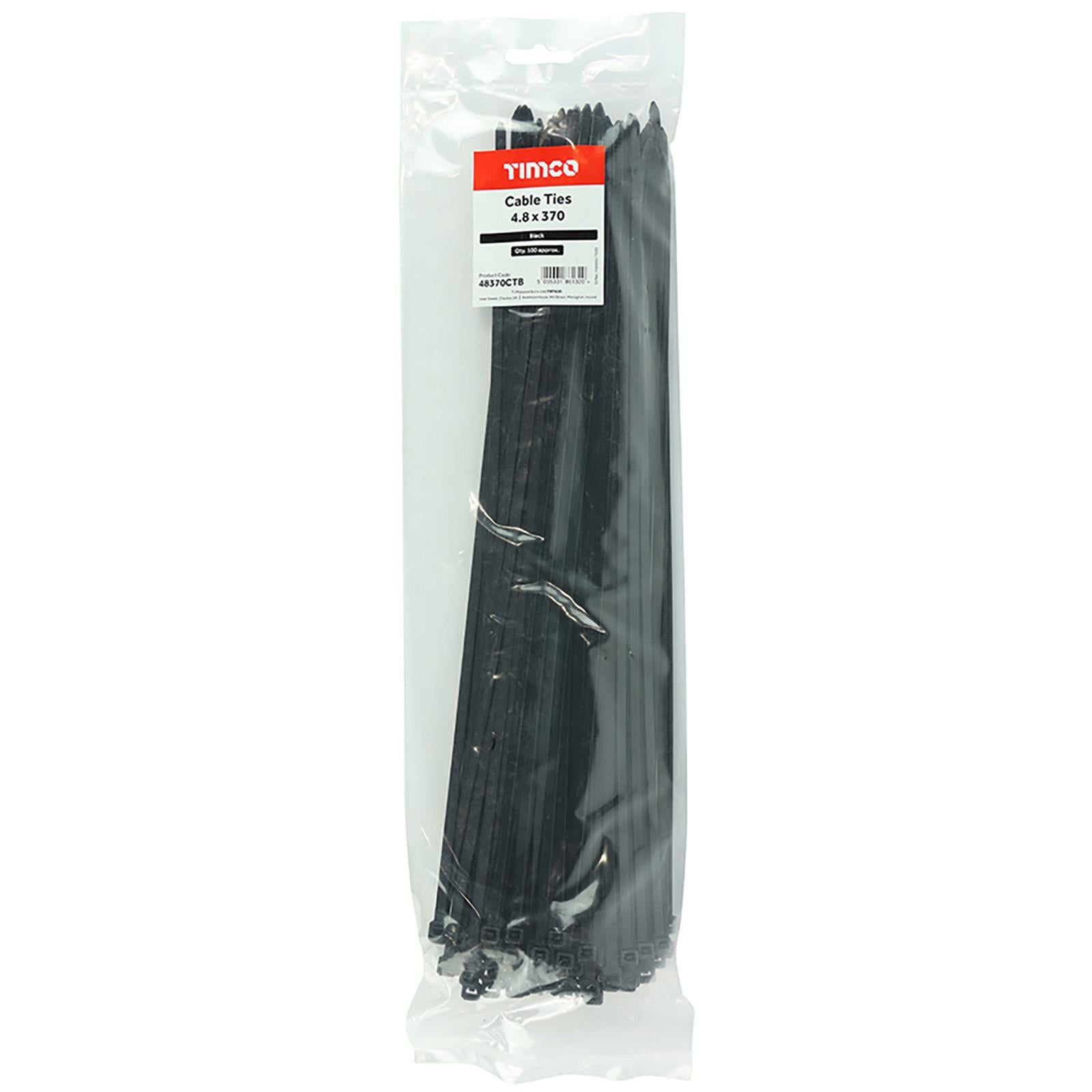 TIMCO Cable Ties Tie Wraps Black BS EN 62275 - Choose Size