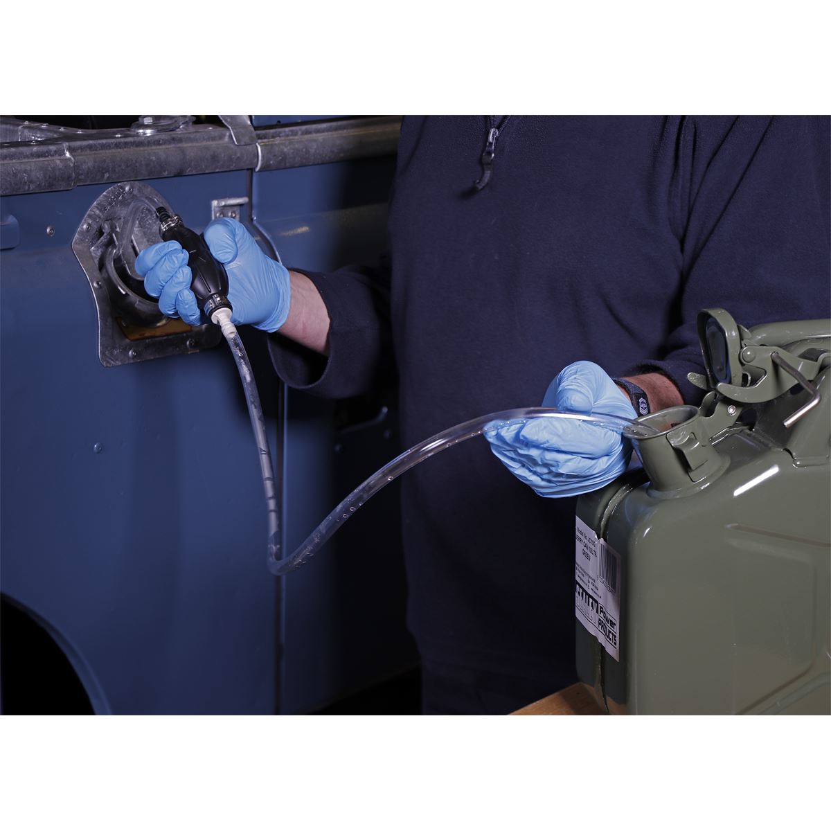 Sealey Emergency Fuel Transfer Syphon Pump for Petrol/Diesel/Water/Low Viscosity Fluids - 2m Hose 