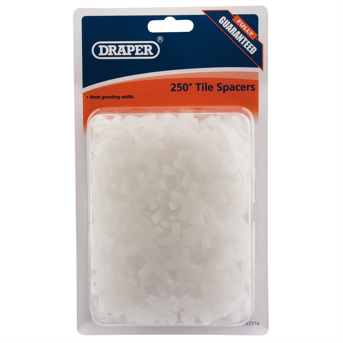 Draper Tile Spacers 6mm (Approx 250) 83374  White Rose Tools