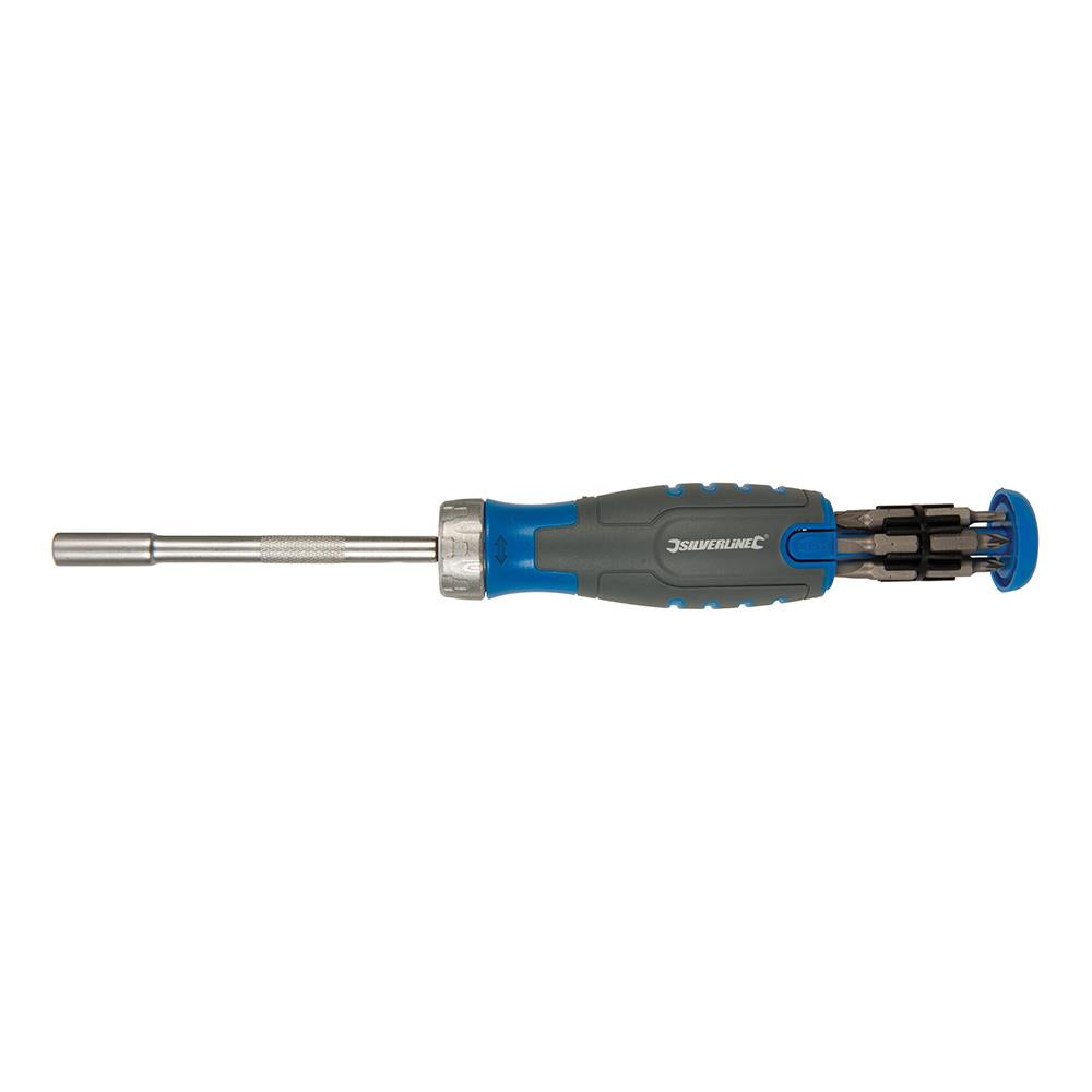 Silverline 12-in-1 Multi-Bit Ratchet Screwdriver 930569