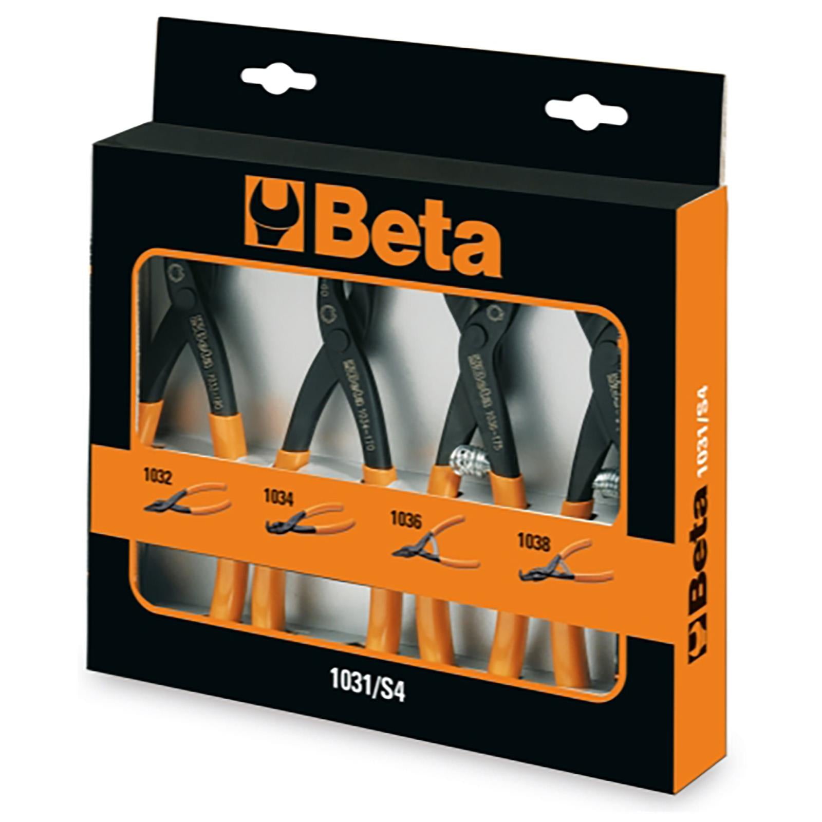 Beta Tools Circlip Plier Set 4 Pieces Internal External Pliers 1031/S4