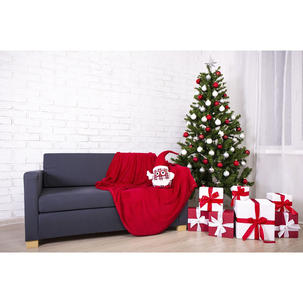 Dellonda Artificial 6ft/180cm Hinged Christmas Tree with 1000+ PE/PVC Tips