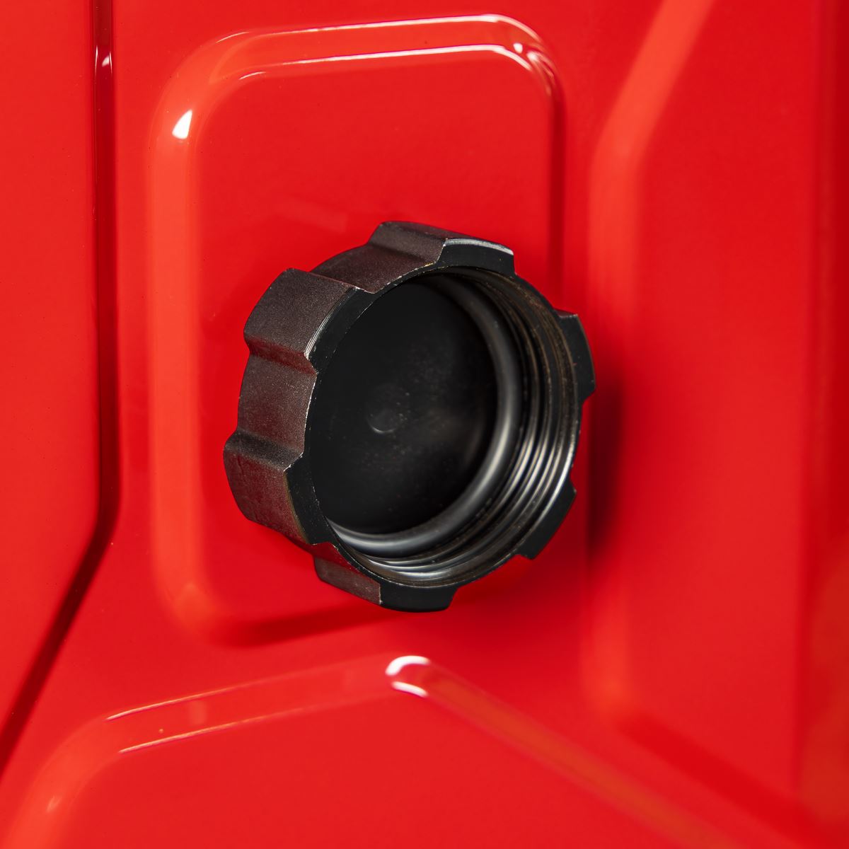 Sealey Screw Cap Metal Jerry Can 20L - Red  White Rose Tools