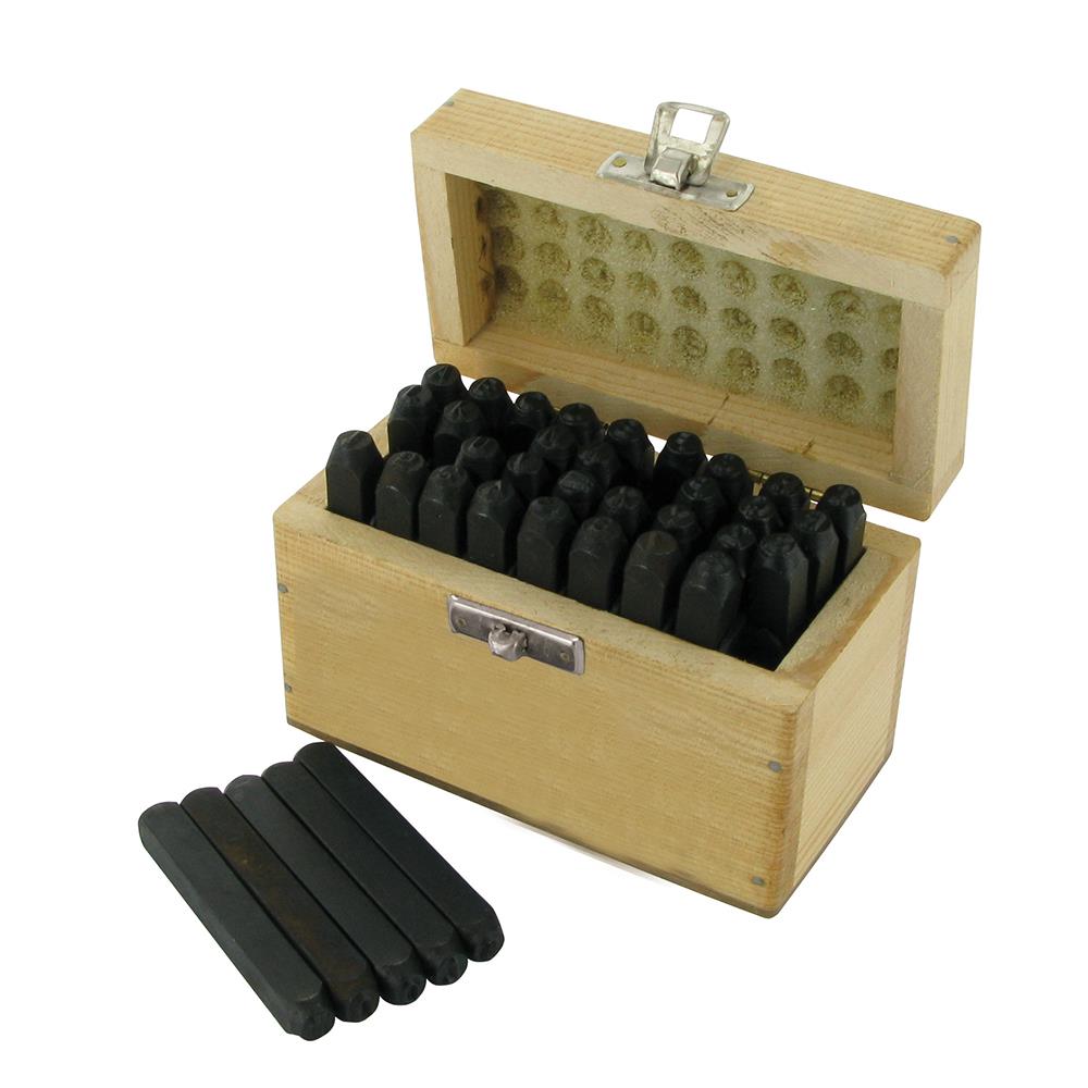 Silverline 36 Piece 5mm Number & Letter Stamp Set Punch Upper-Case Marker