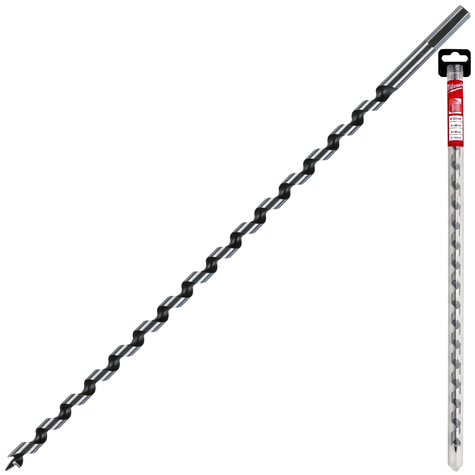 Milwaukee Wood Auger Drill Bits 460mm Overall Length 