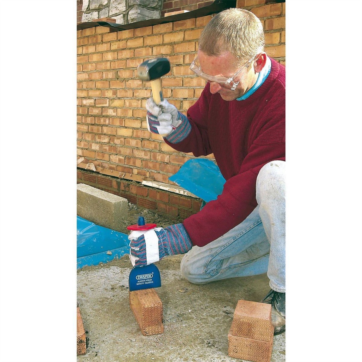 Draper Brick Bolster with Hand Guard 225 x 100mm (Sold Loose) 63733  White Rose Tools