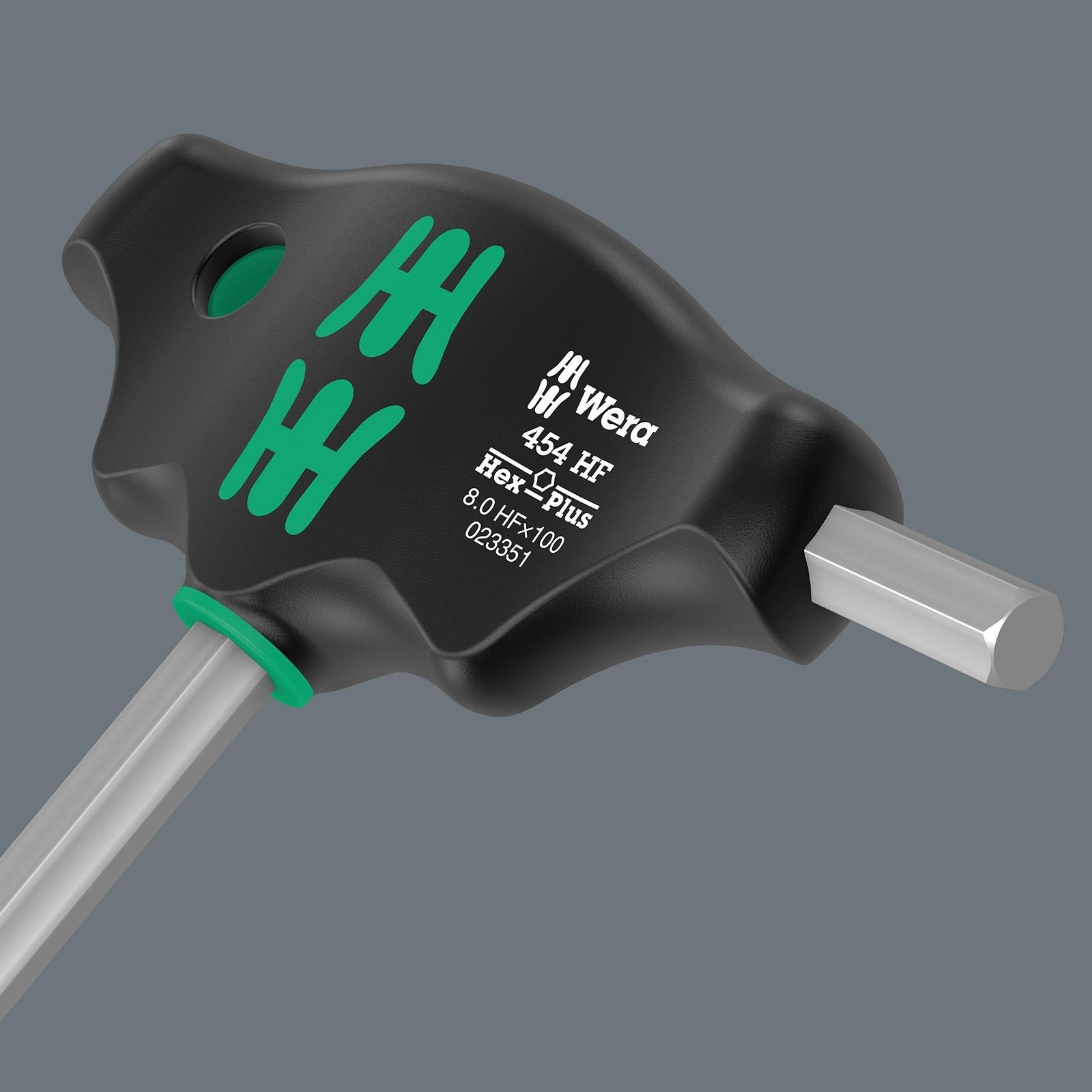 Wera Screwdriver Set T-Handle Hex Plus with Holding Function Metal Rack 10 Piece 454/10 HF Set Imperial 2 