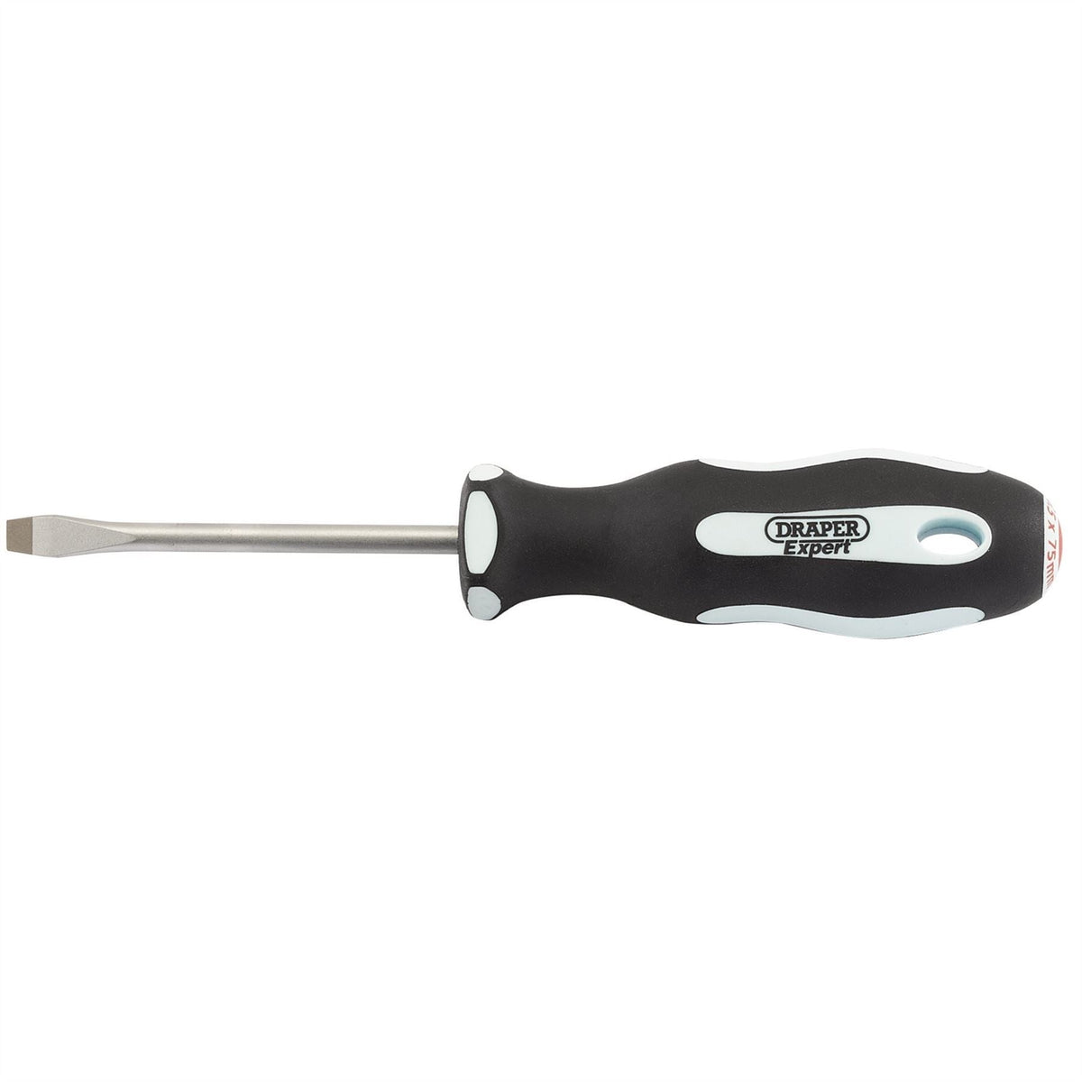 Draper Expert Plain Slot Soft Grip Screwdriver 5.5 x 75mm 34976  White Rose Tools