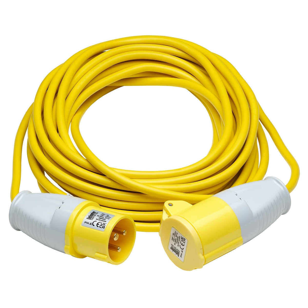 Defender E85118 110V Extension Lead Yellow 1.5mm² 16A 10m 35073  White Rose Tools