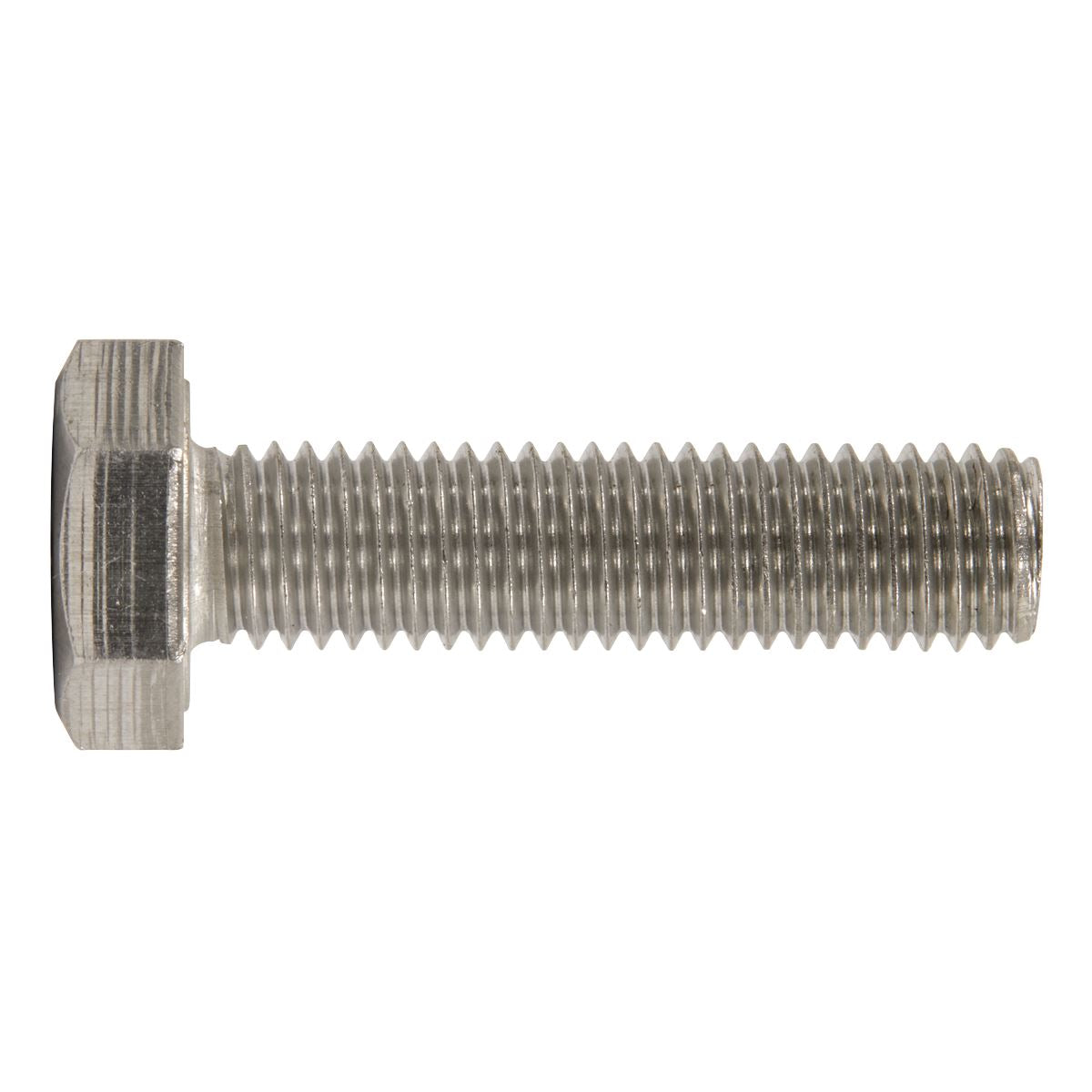 Sealey Stainless Steel Hex Head Set Screw DIN 933 - M10 X 40 A2 - Pack of 25  White Rose Tools