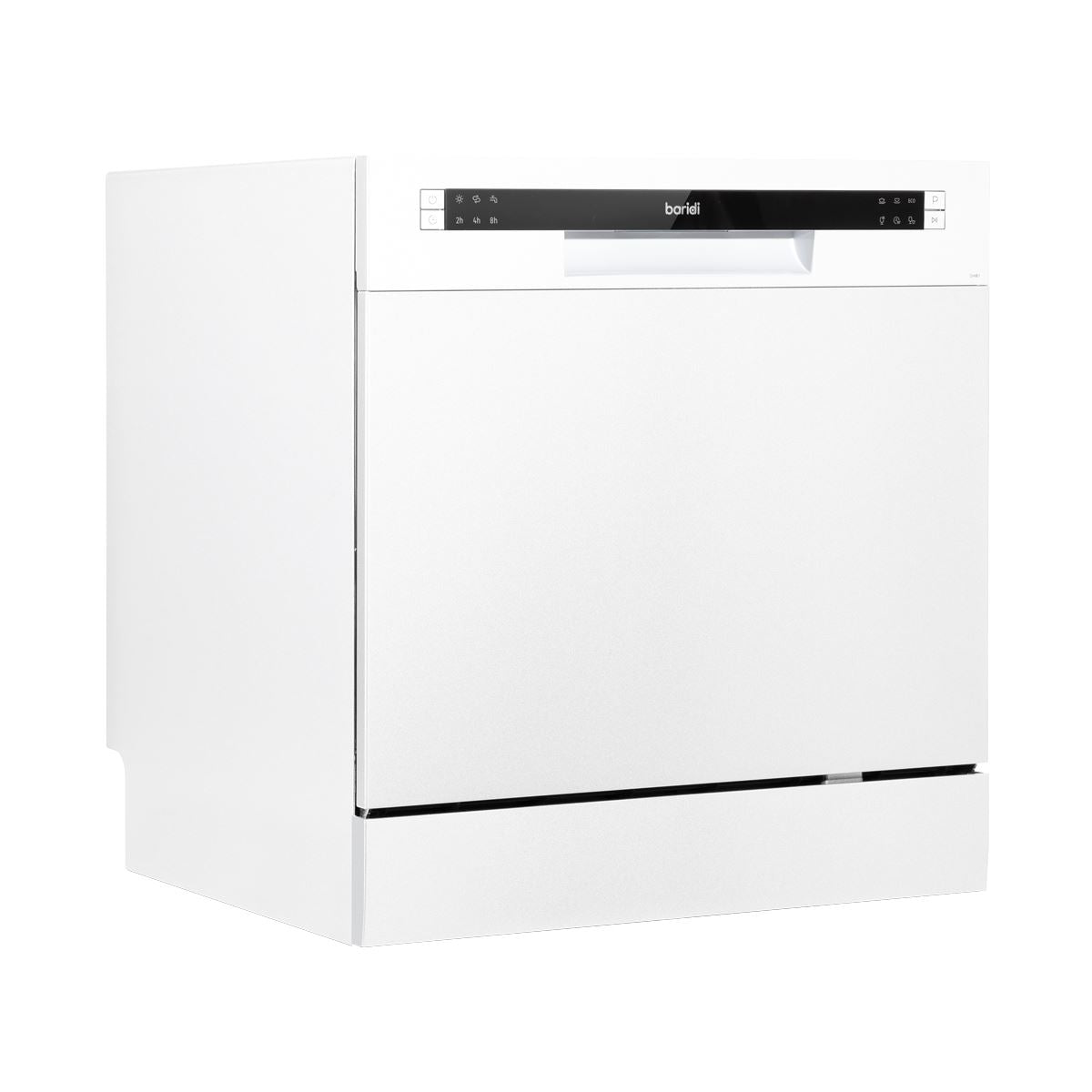 Baridi Compact Tabletop Dishwasher 8 Place Settings, 6 Programmes, Low Noise, 8L Cycle, Start Delay - White