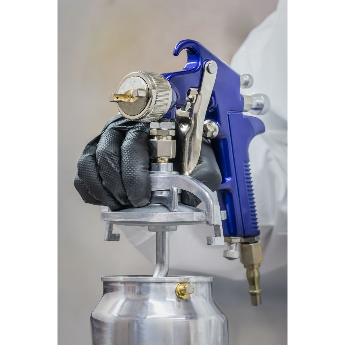 Sealey Suction Feed Spray Gun 1.7mm Set-Up 
