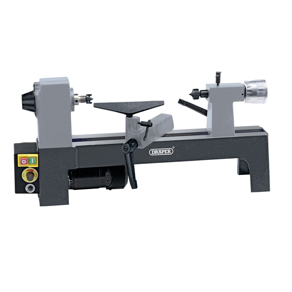 Draper 230V Variable Speed Mini Wood Lathe 250W 60988  White Rose Tools