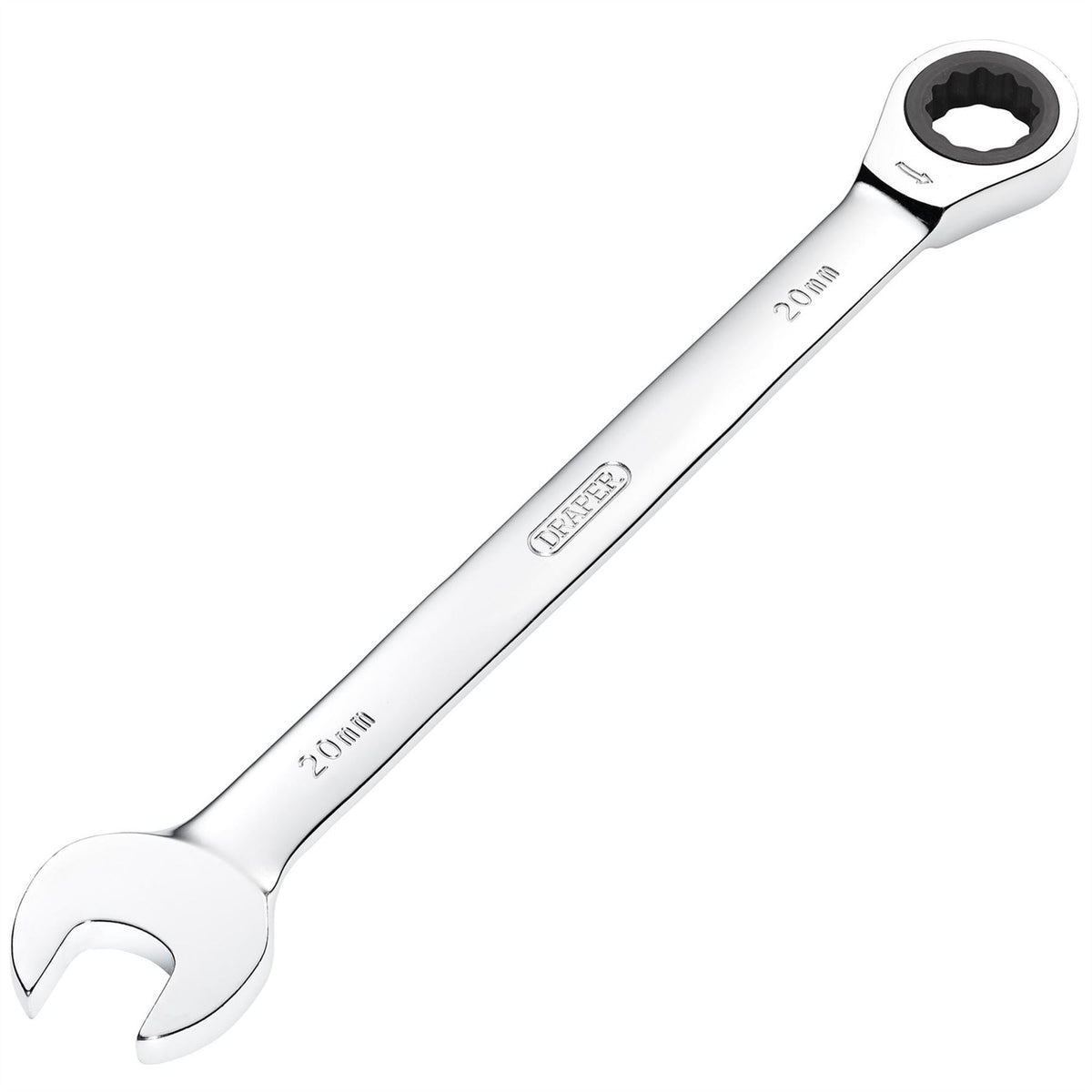 Draper Metric Ratcheting Combination Spanner 20mm 31019  White Rose Tools