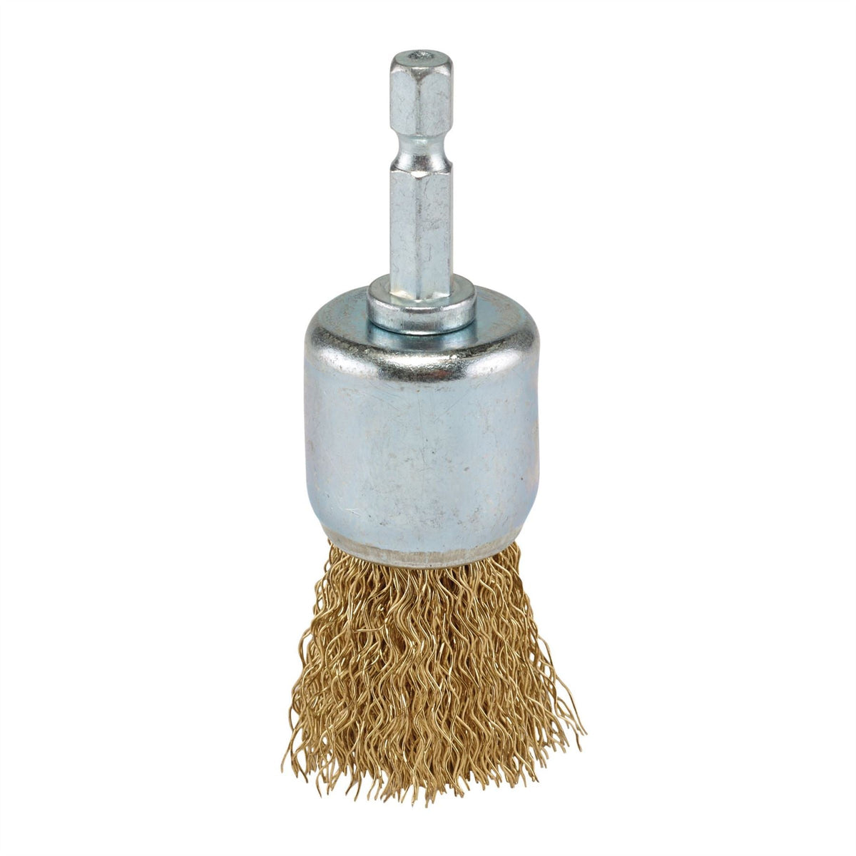 Draper Brassed Steel Crimped Wire End Brush 25mm 41438  White Rose Tools