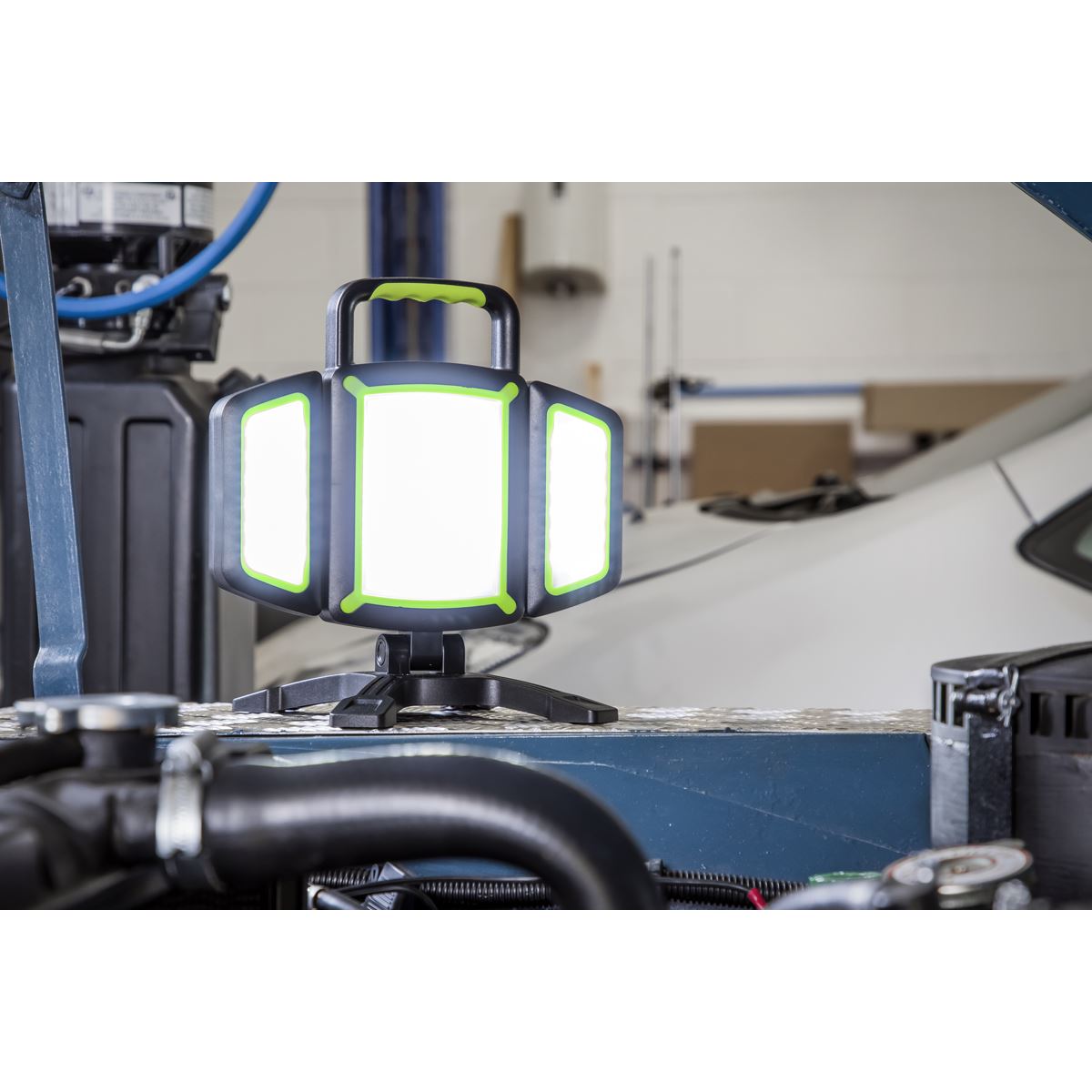 Sealey Rechargeable Flexible Floodlight 18W COB & 9W SMD LED 