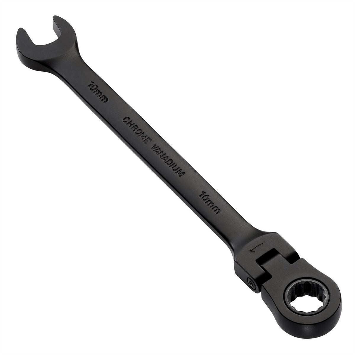 Draper Expert HI-TORQ® Metric Flexible Head Ratchet Combination Spanner 10mm Black 03916  White Rose Tools