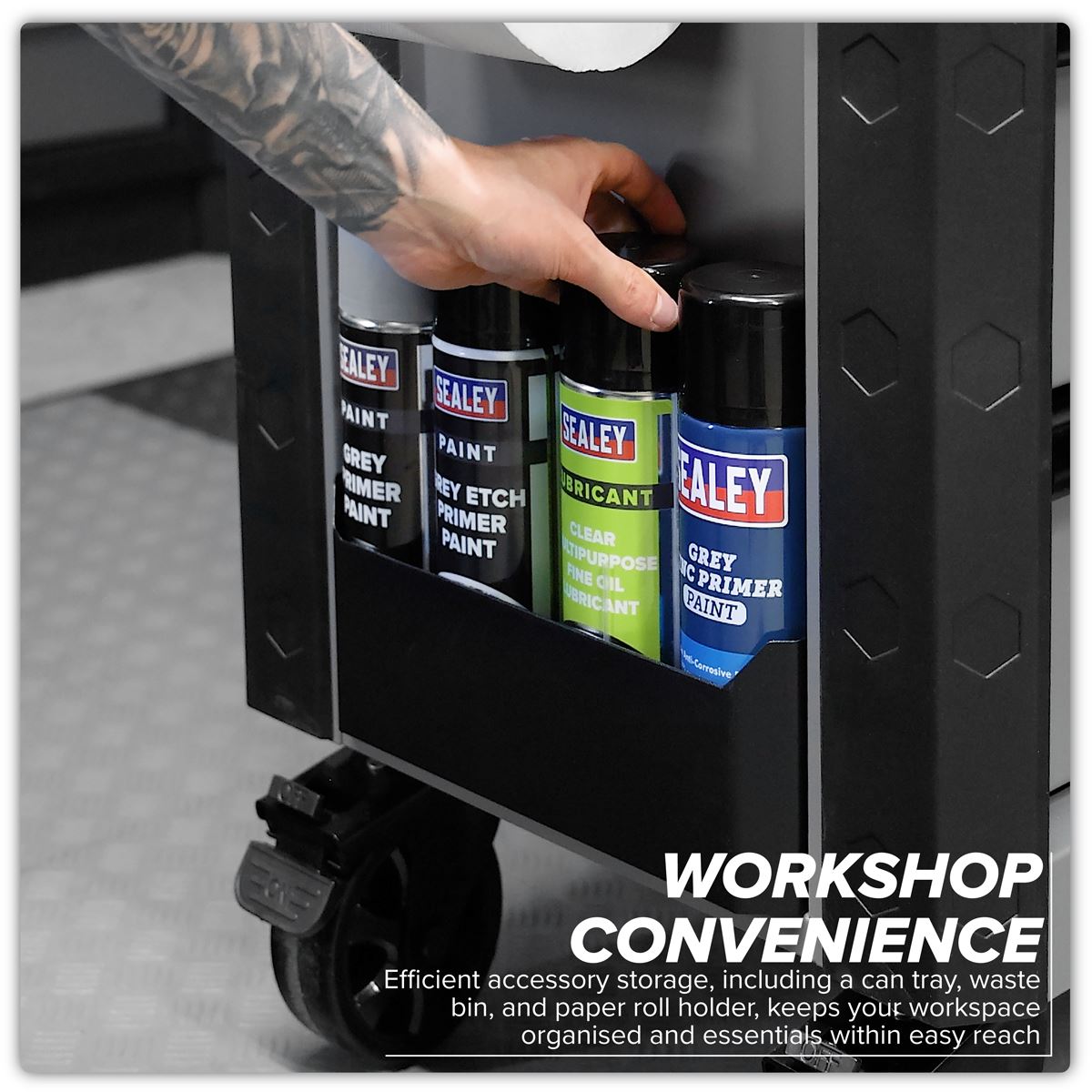 Sealey Superline Pro Tool Trolley 6 Drawer - Grey