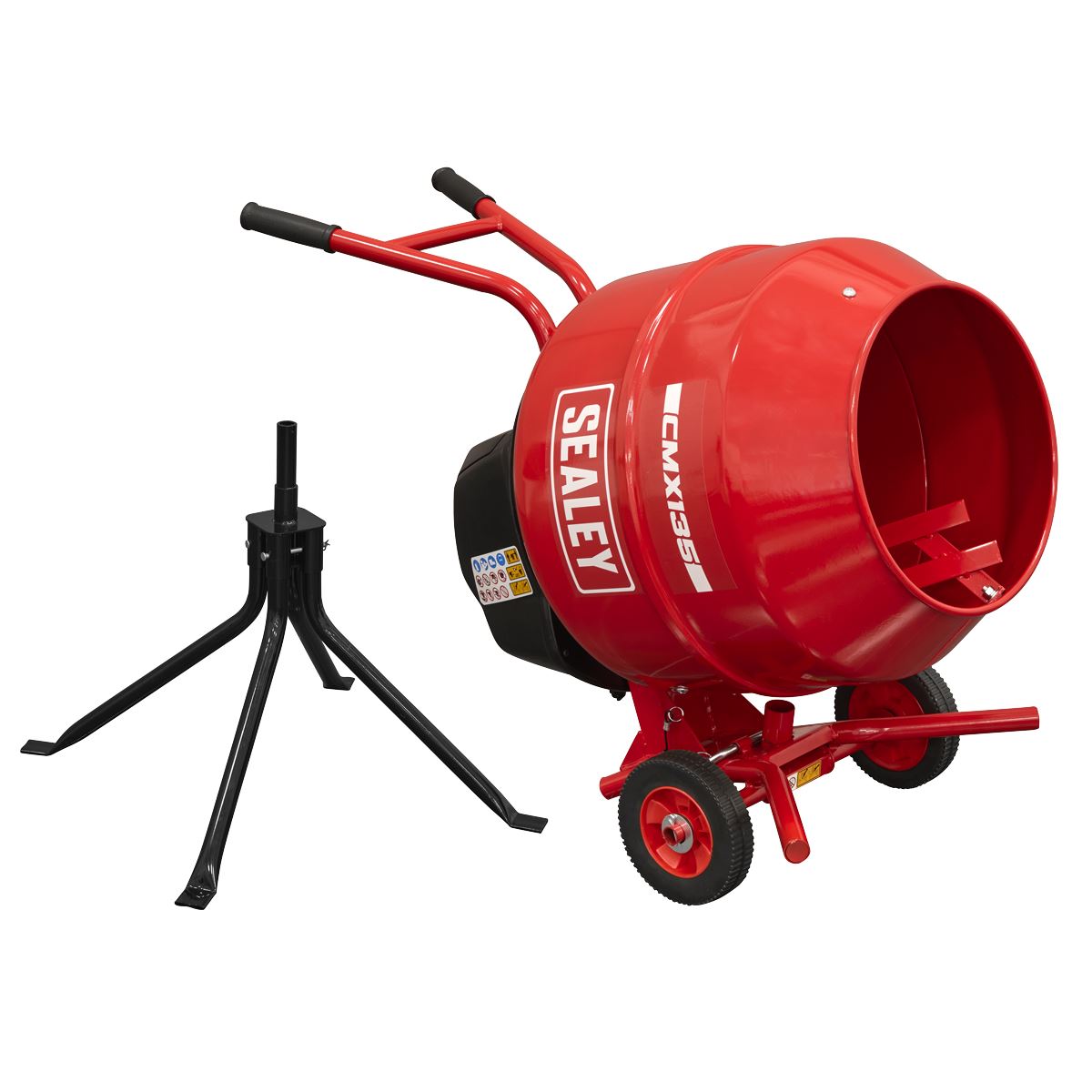 Sealey 135L Cement Mixer with Stand 550W