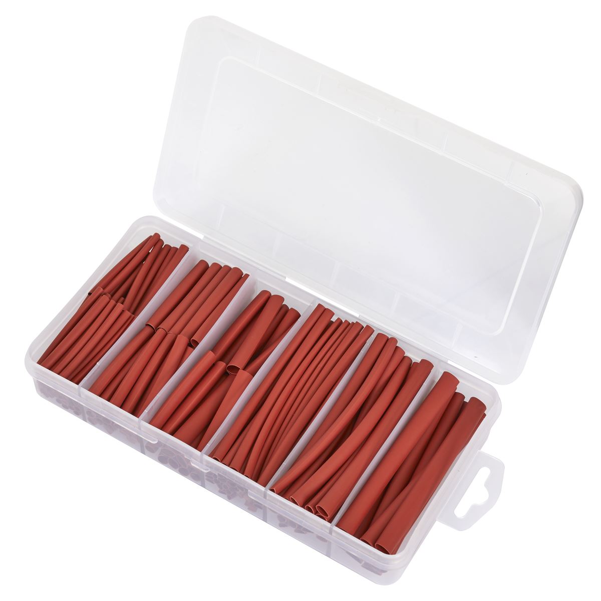 Sealey Heat Shrink Tubing Assortment 180pc 50 & 100mm Red  White Rose Tools