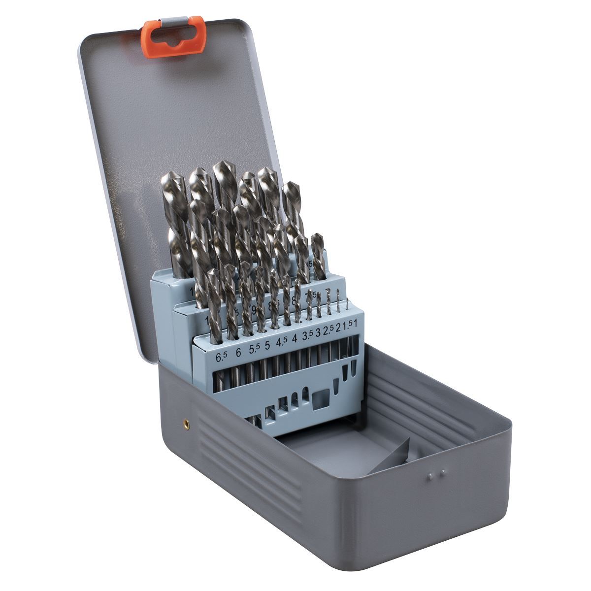 Sealey Left-Hand Spiral Drill Bit Set 25pc