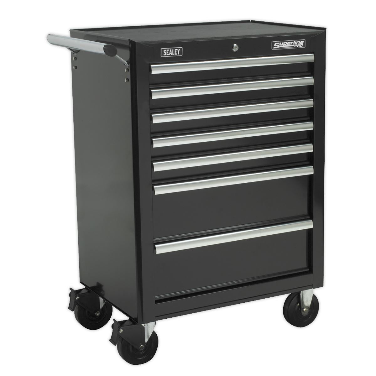 Sealey Superline Pro Tool Chest Combination 14 Drawer with Ball-Bearing Slides - Black & 1179pc Tool Kit 