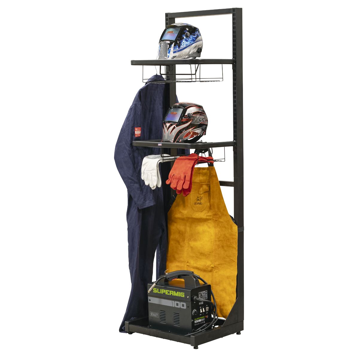 Sealey Motorcycle Helmet & Gear Tidy, Freestanding 