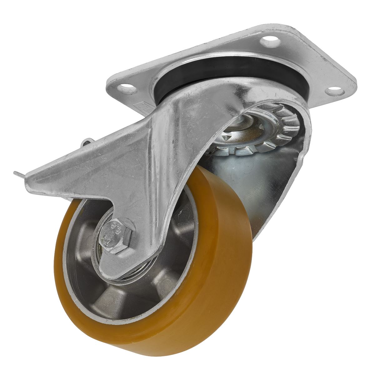 Sealey Castor Wheel Swivel Plate with Total Lock Ø125mm 