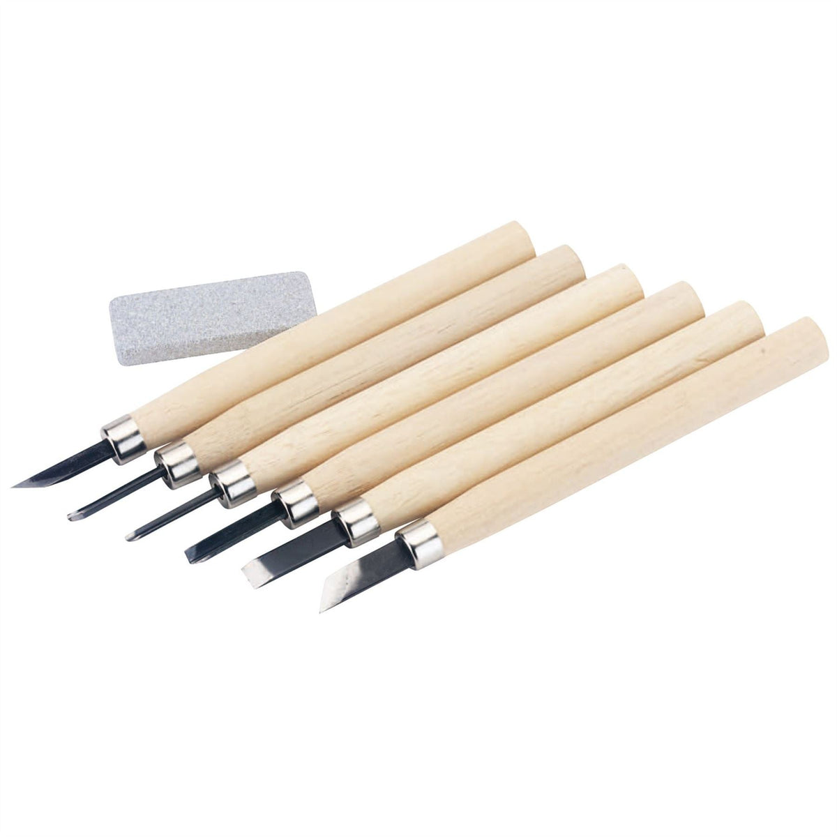 Draper Wood Carving Set with Sharpening Stone (7 Piece) 31777  White Rose Tools