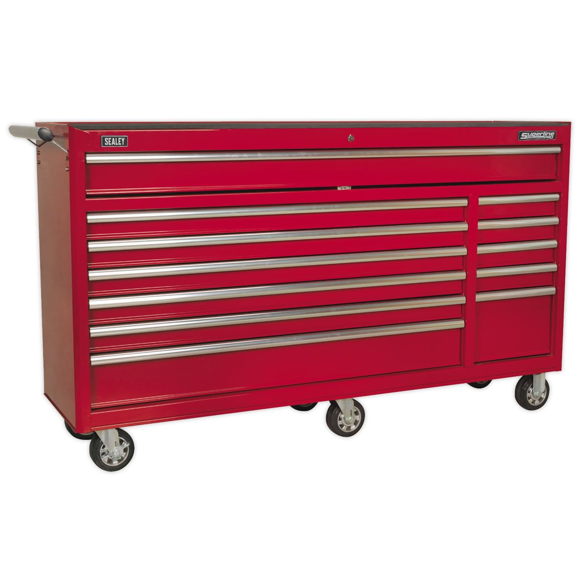 Sealey Superline Pro Rollcab 12 Drawer with Ball-Bearing Slides Heavy-Duty - Red 